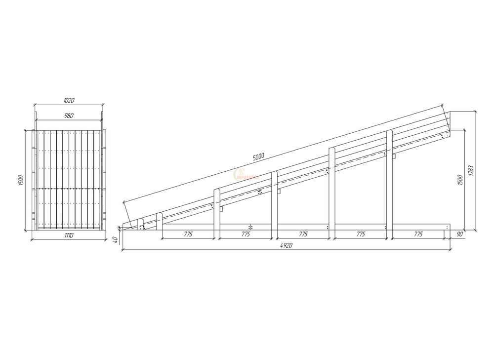 Скат зимний заливной Савушка BLACK (5 м)