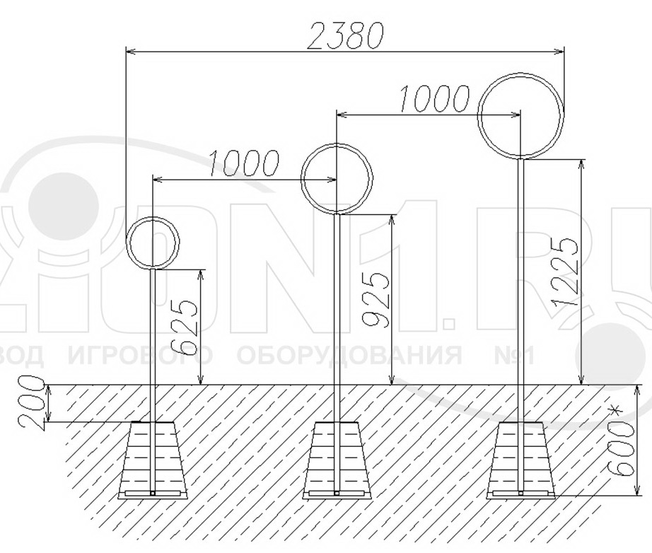 Мишень для бросания мяча ZION Кольца (СЭ091)
