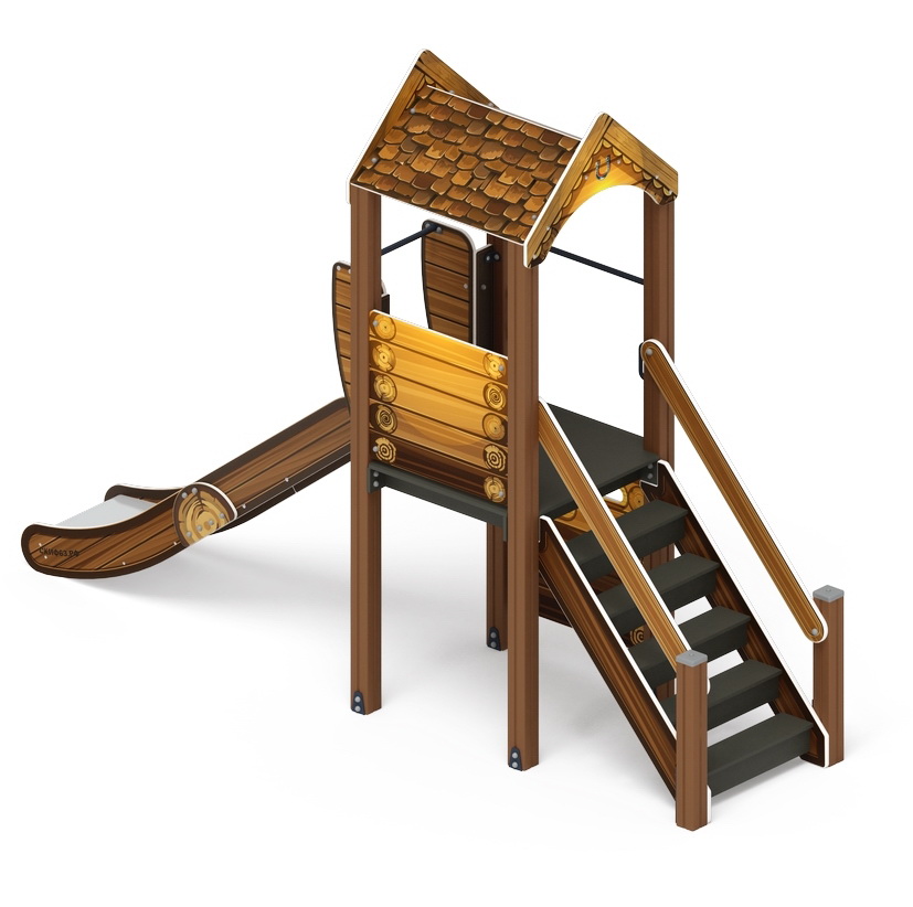 ИГРАЙТЕ С НАМИ (Эко) детский игровой комплекс ДИК 2.01.1.01-02 (Н=1200)