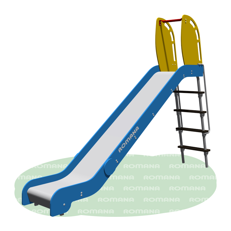 Горка h 1550, скат нержавейка Romana 110.24.00 синий