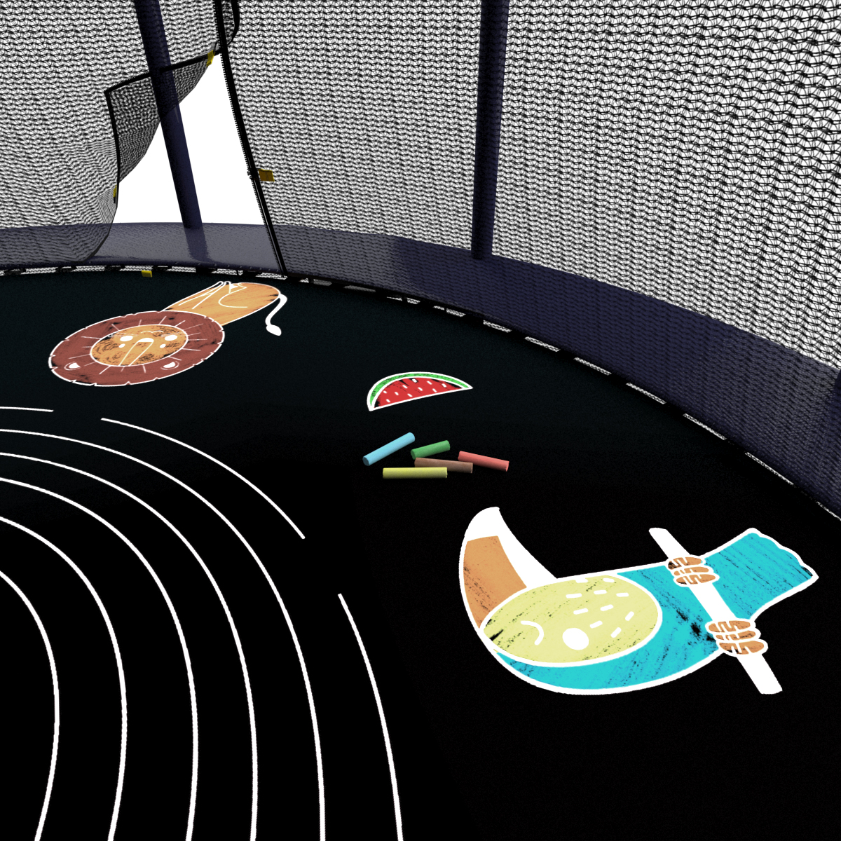 Батут UNIX line 10 ft SUPREME GAME (blue)