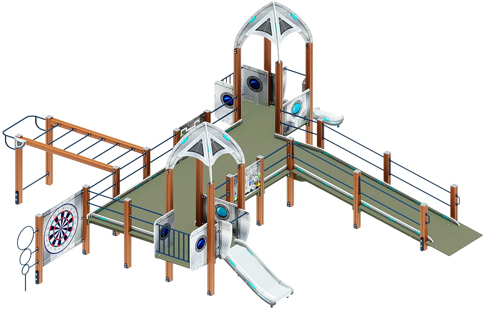 Детский спортивный комплекс ЗАБОТА КОСМОПОРТ (H=750) ДОВ 20.14.01-02