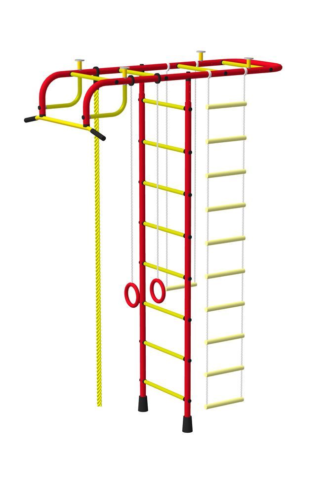 Детская шведская стенка ДСК Пионер сине/жёлтый