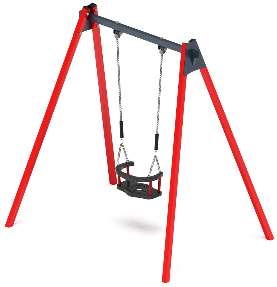 Качели М1 металл ИО 11.М.01.03-01 (красный)
