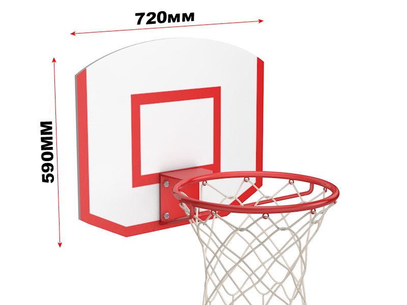 Щит и кольцо баскетбольное на шведскую стенку (01.218)