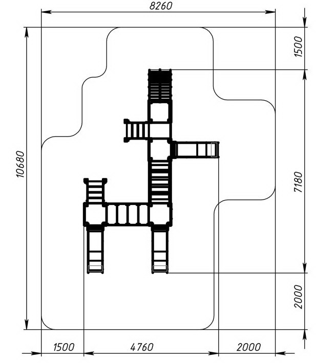 КОРОЛЕВСТВО (Коты) детский игровой комплекс ДИК 1.15.04-21 (H=900)