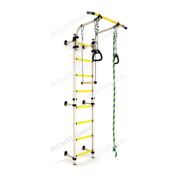 Детский спортивный комплекс ДСКМ "Комета next 1" (ДСКМ-2С-8.06.Г1.410.01-24) обливные белый антик/золото