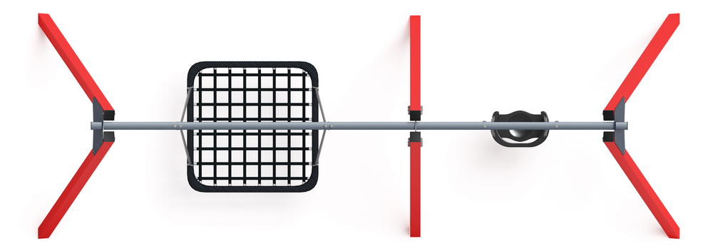 Качели М2 двойные ИО 12.М.06.01.01-01 (красный)