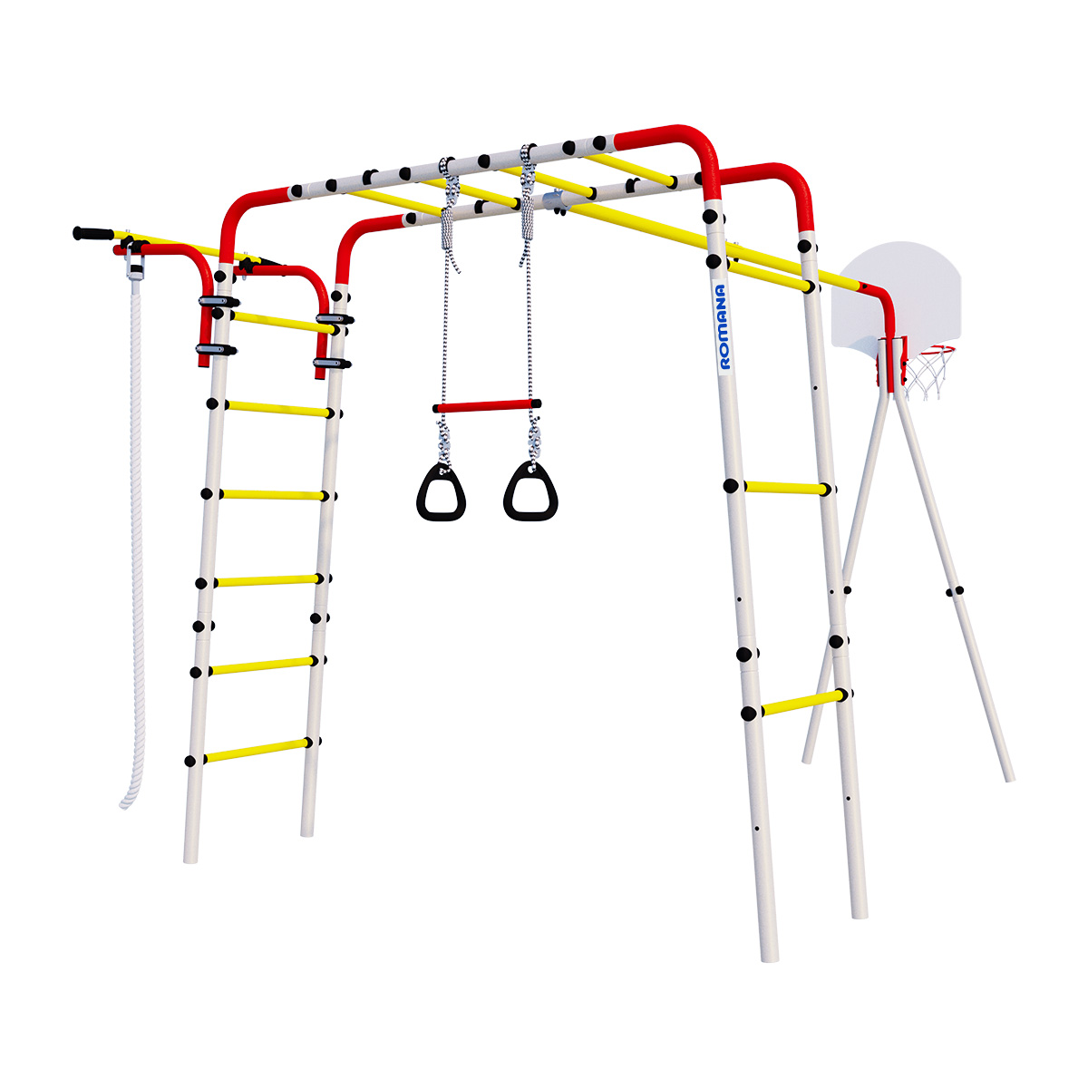 Детский спортивный комплекс для дачи Romana Акробат-2 (пластиковые качели)