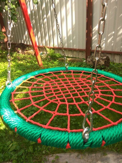 Качели-гнездо круглые 120 см на цепях