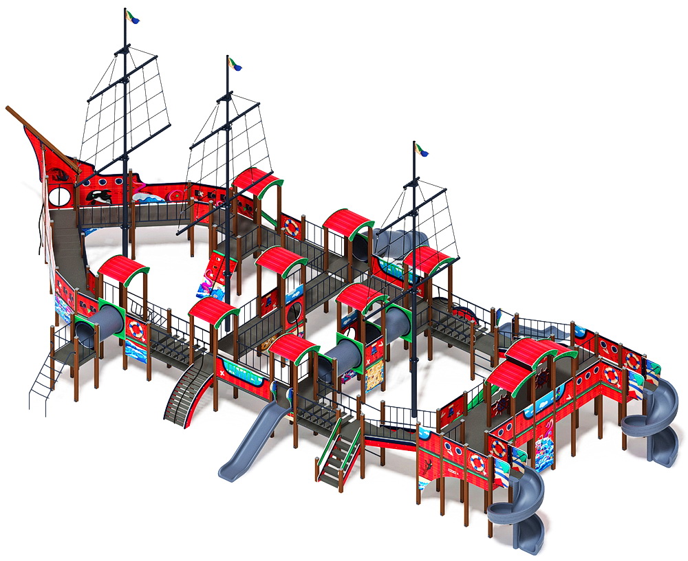 БАРКЕНТИНА детский игровой комплекс ДИК 2.03.3.06-10 (Н=1200, Н=1500, Н=2000)