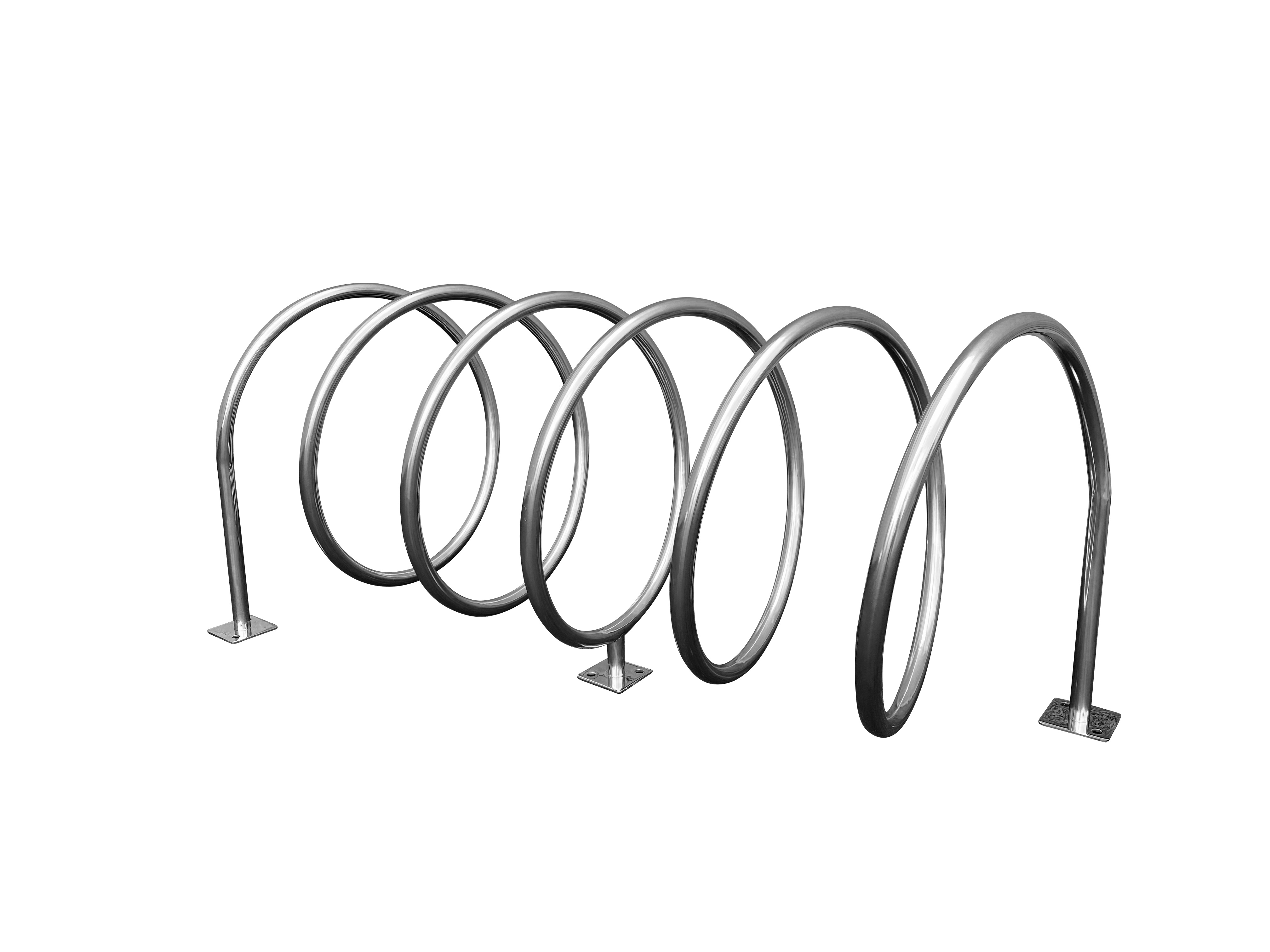 Велопарковка 7-ми местная Air Gym «Спираль» из нержавейки