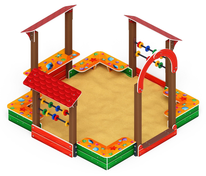 ТЕРЕМОК песочный дворик (Ракушки) ИО 6.01.04-01