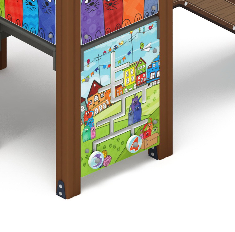 КОРОЛЕВСТВО (коты) детский игровой комплекс ДИК 1.15.01-11 (H=900)