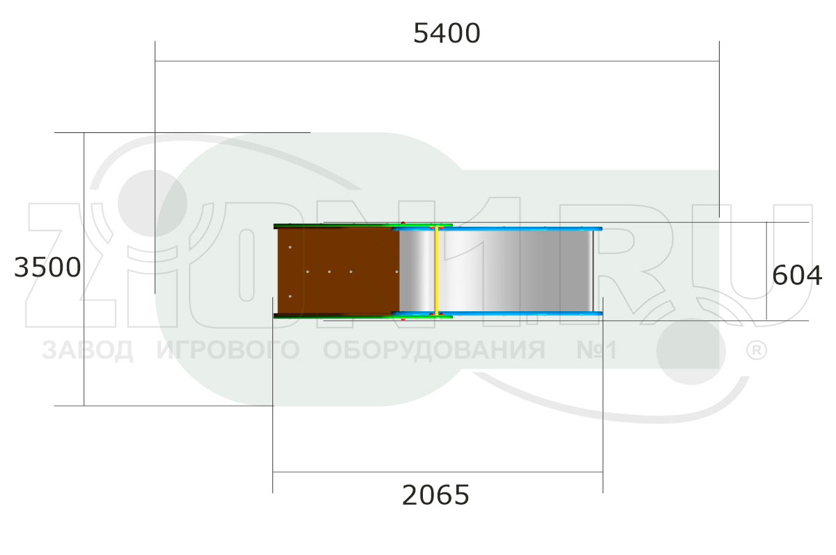 Горка детская ZION Заря H=650 (Г045)