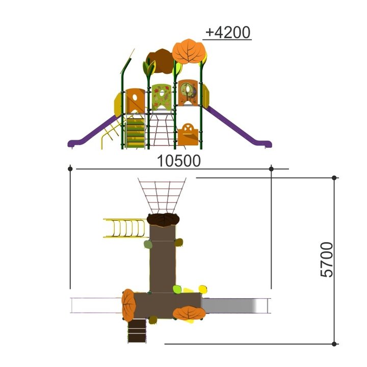 Игровой комплекс Осень. Листопад «Romana 101.64.00»