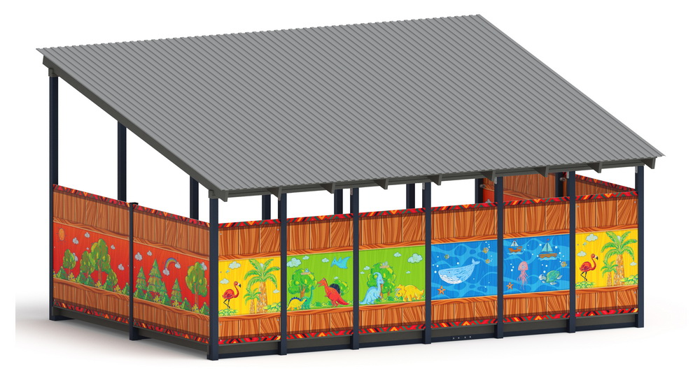 Теневой навес (Карандаши) МФ 71.6.4-09