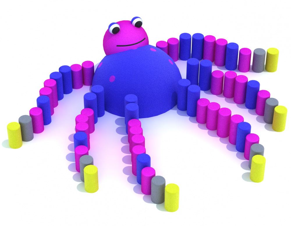 Резиновая 3D-фигура ZION Осьминог (для парков и детских площадок)