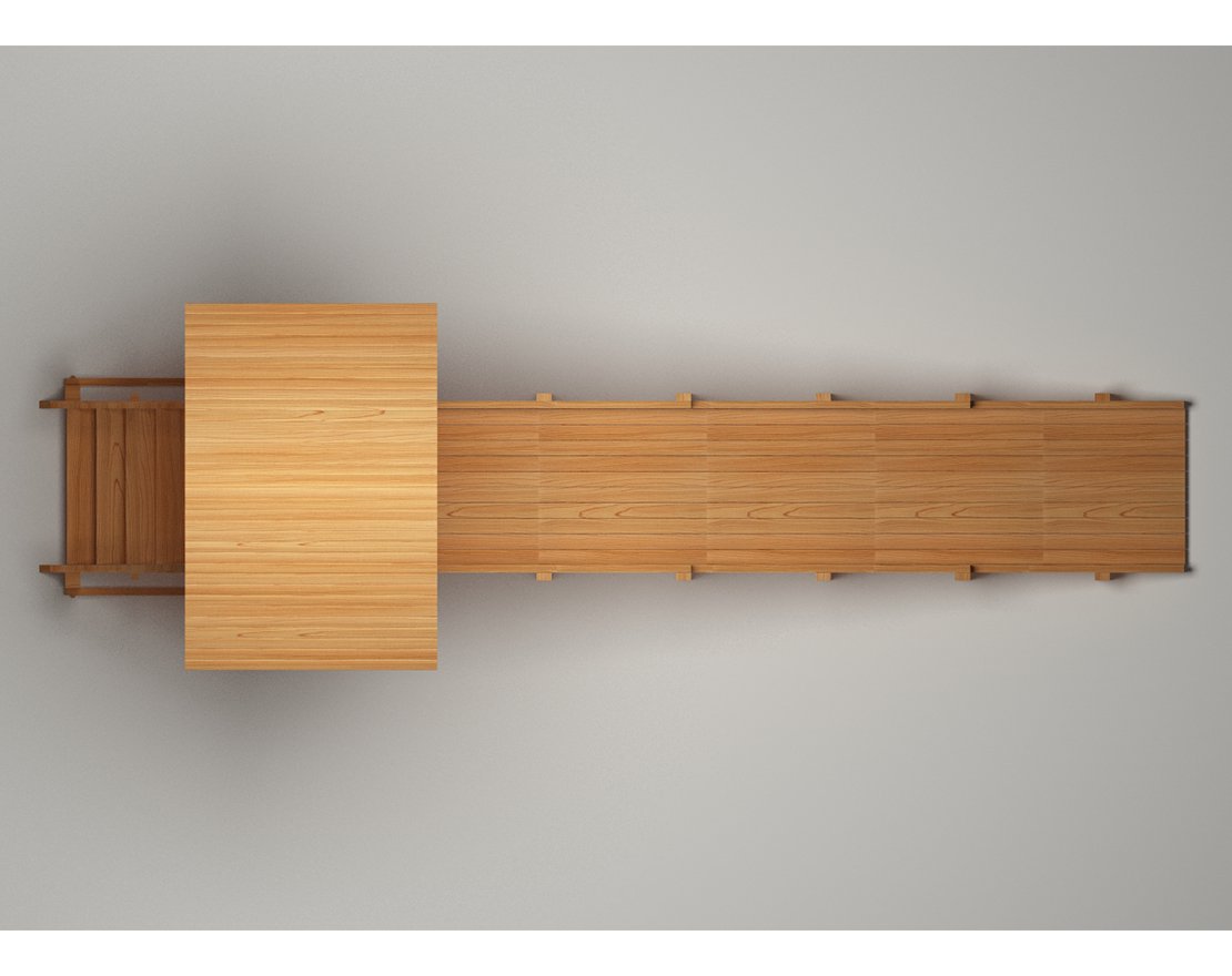 Зимняя горка ЗИМА WOOD-5 Савушка (скат 5 м)