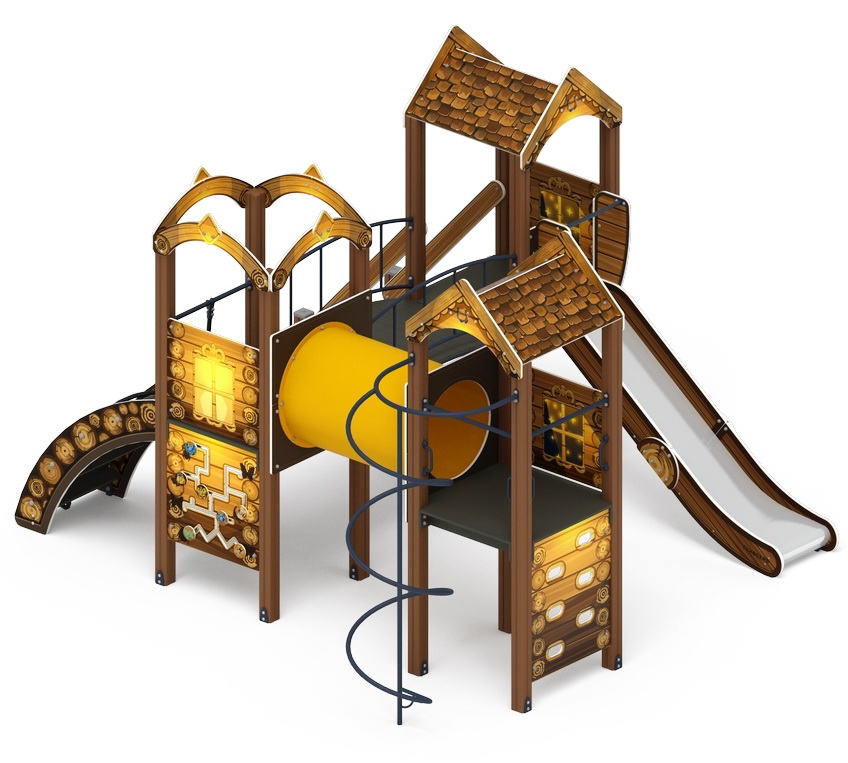 ГОРОДОК (Эко) детский игровой комплекс ДИК 2.01.3.03-22 (Н=1200)