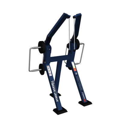 Веревочная вертикальная тяга стоя с изменяемой нагрузкой