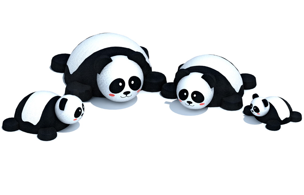 Резиновая 3D-фигура ZION Панда (для парков и детских площадок)