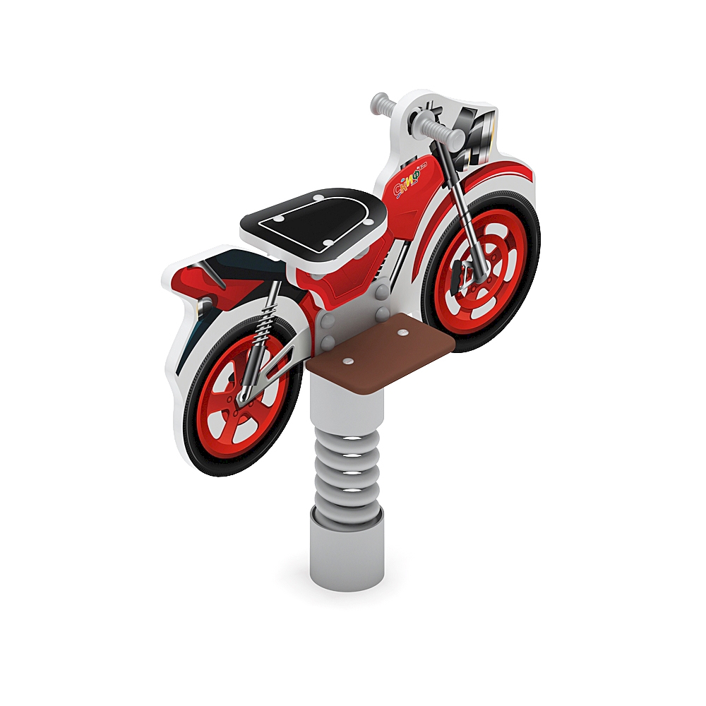 МОТОЦИКЛ (красный) качалка на пружине ИО 22.03.01-02