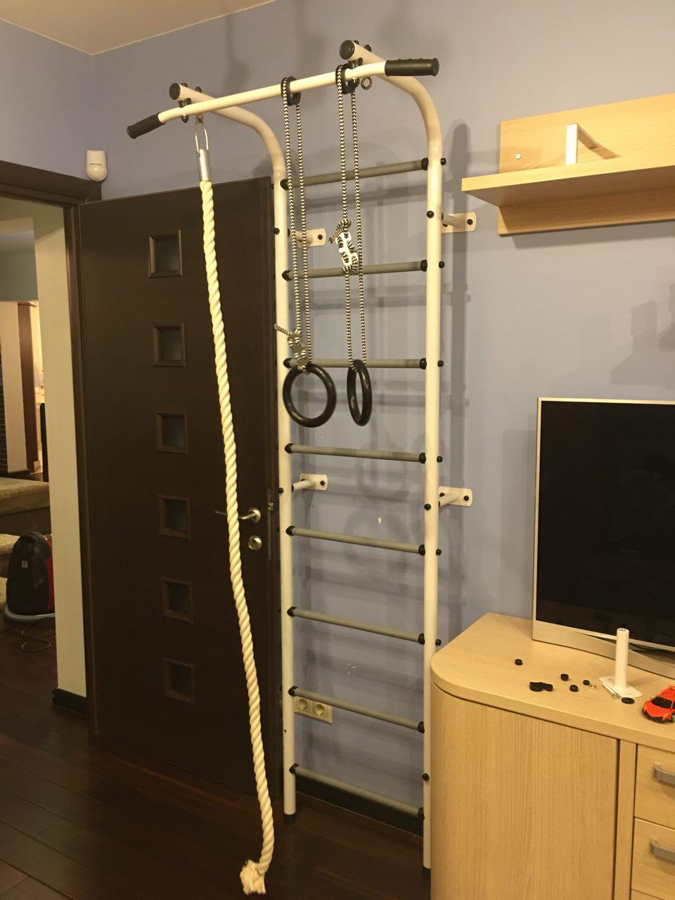 Детская шведская стенка Пионер С2Н белый