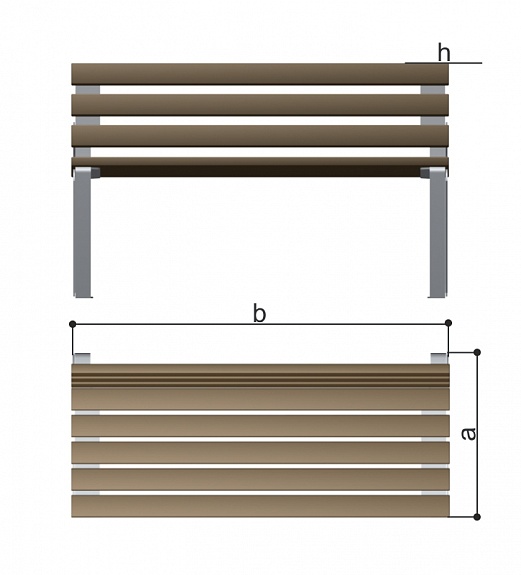 Скамья (брус) Romana 302.27.00-01