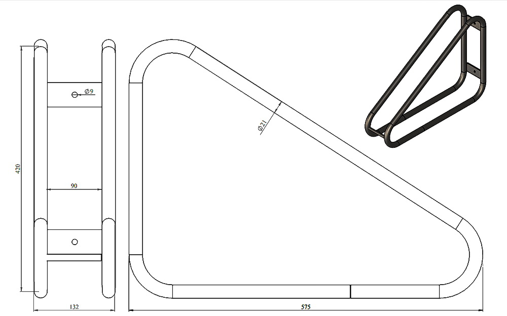 Настенная велопарковка Air Gym VP58