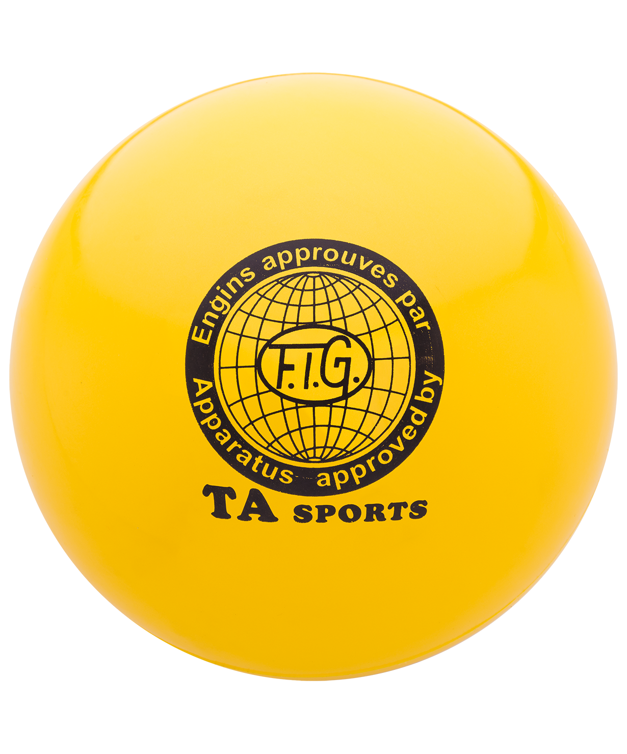 Мяч для художественной гимнастики RGB-101, 19 см, желтый