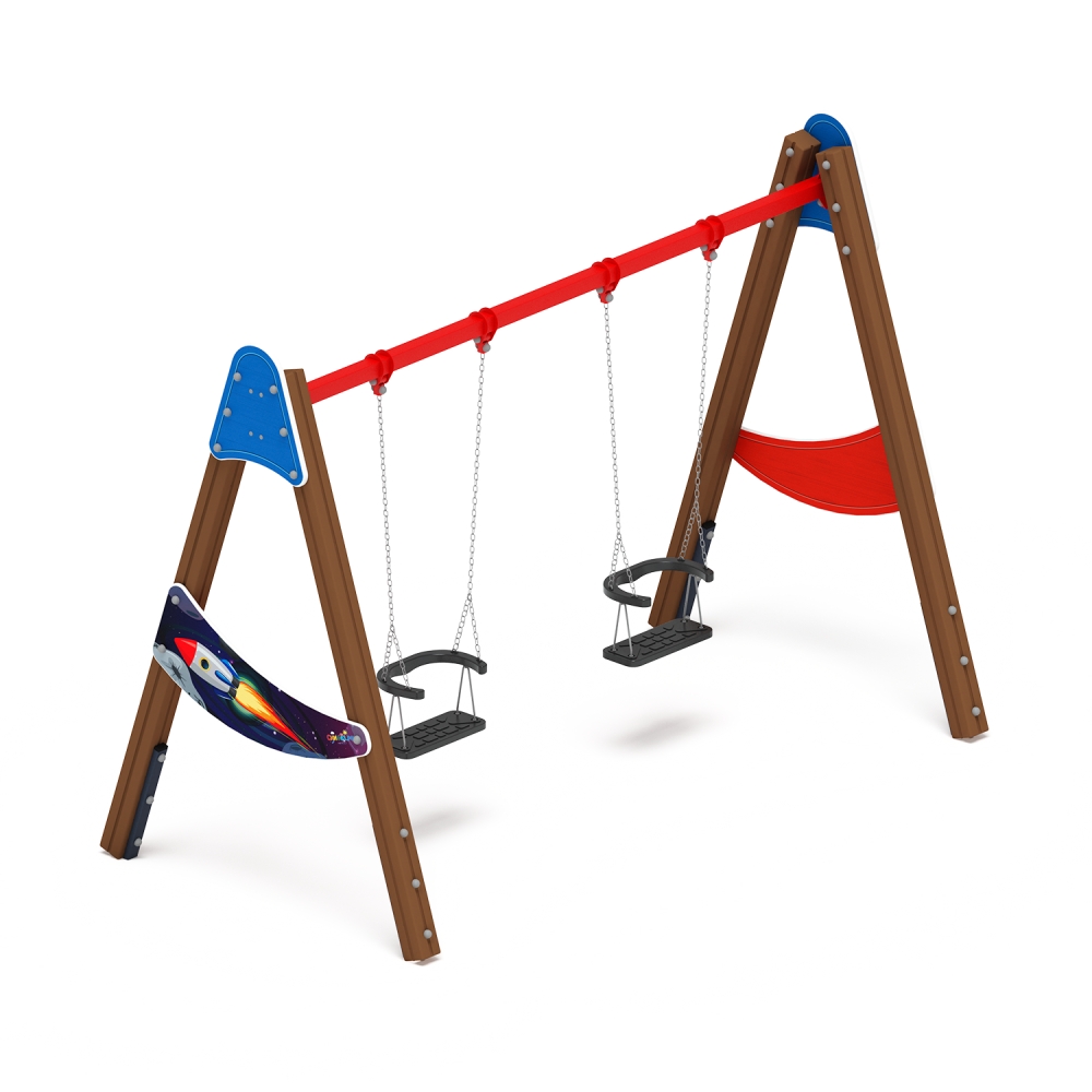 КОСМОПОРТ качели Д2 двойные ИО 12.Д.01.01.02-П