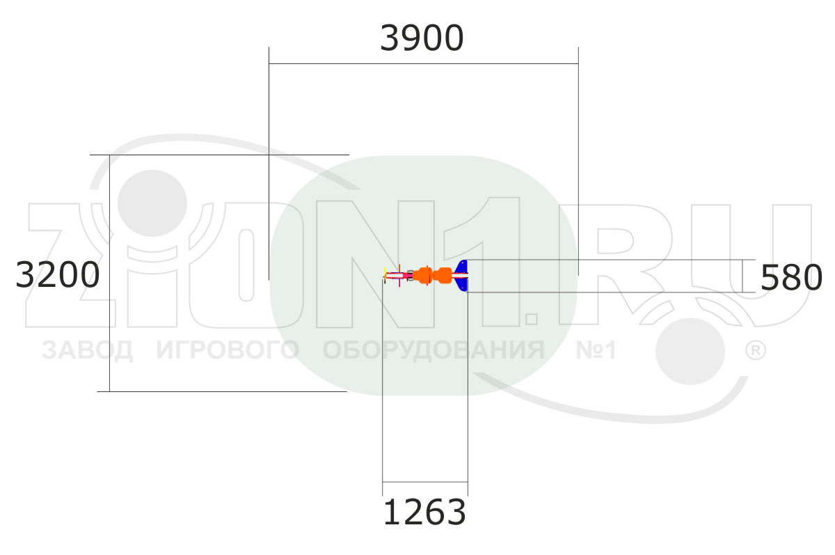 Качалка на двух пружинах ZION Аэроплан