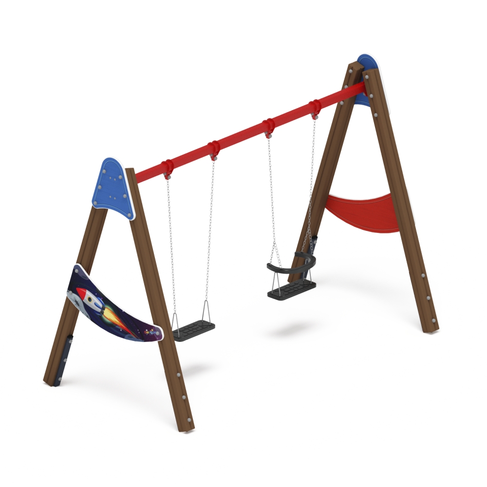 КОСМОПОРТ качели Д2 двойные ИО 12.Д.01.02.02-П.01