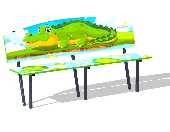 Скамейка КРОКОДИЛ для детской площадки МФ 41.01.01