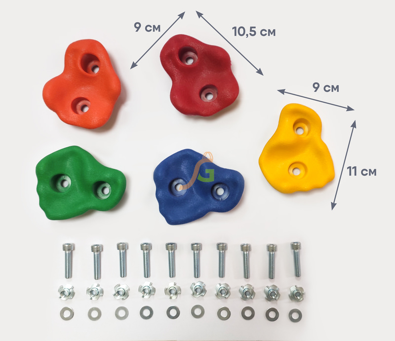 Камни пластиковые (скалодром) с крепежом (5 шт.) IgraGrad