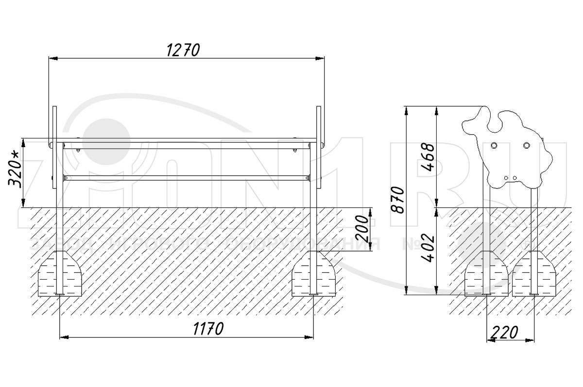 Скамейка детская ZION Кит М1 (СП220)