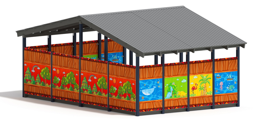 Теневой навес (Карандаши) МФ 70.6.4-09