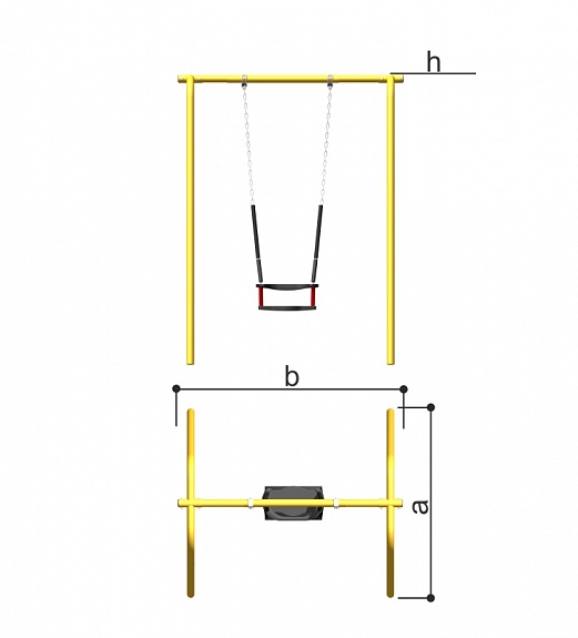 Качели одинарные со спинкой Romana 108.54.00-01