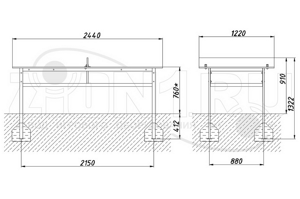 Теннисный стол (из ламинированной фанеры) ZION (СЭ044)