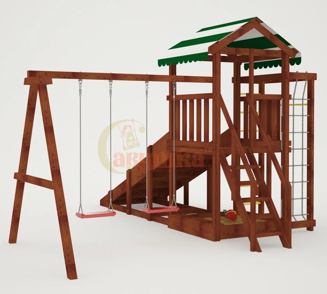 Детская площадка Савушка Мастер 5 (Махагон) 4 сезона
