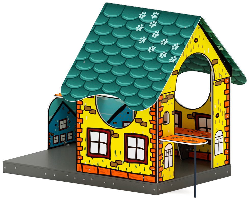 ДОМИК МИНИ тип 3 (Город) для детской площадки МФ 10.01.12-02