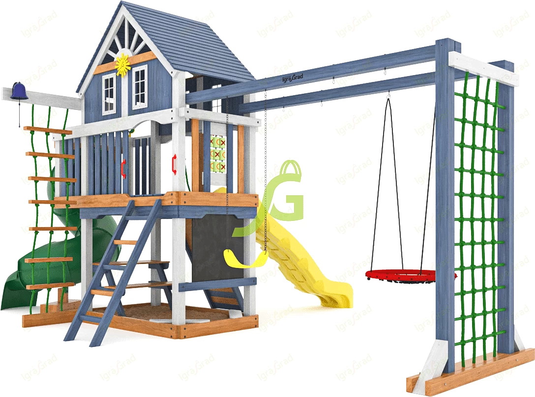 Детская площадка IgraGrad Шато с трубой (Домик) мод.1, 2