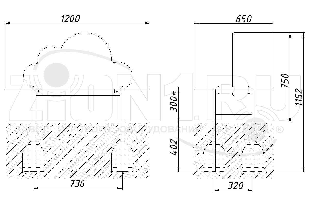 Скамейка детская ZION Ночь (СП068)