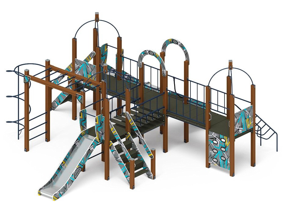 НАВИНА (Техно-голубой) детский игровой комплекс ДИК 2.09.07-01 (Н=1200)