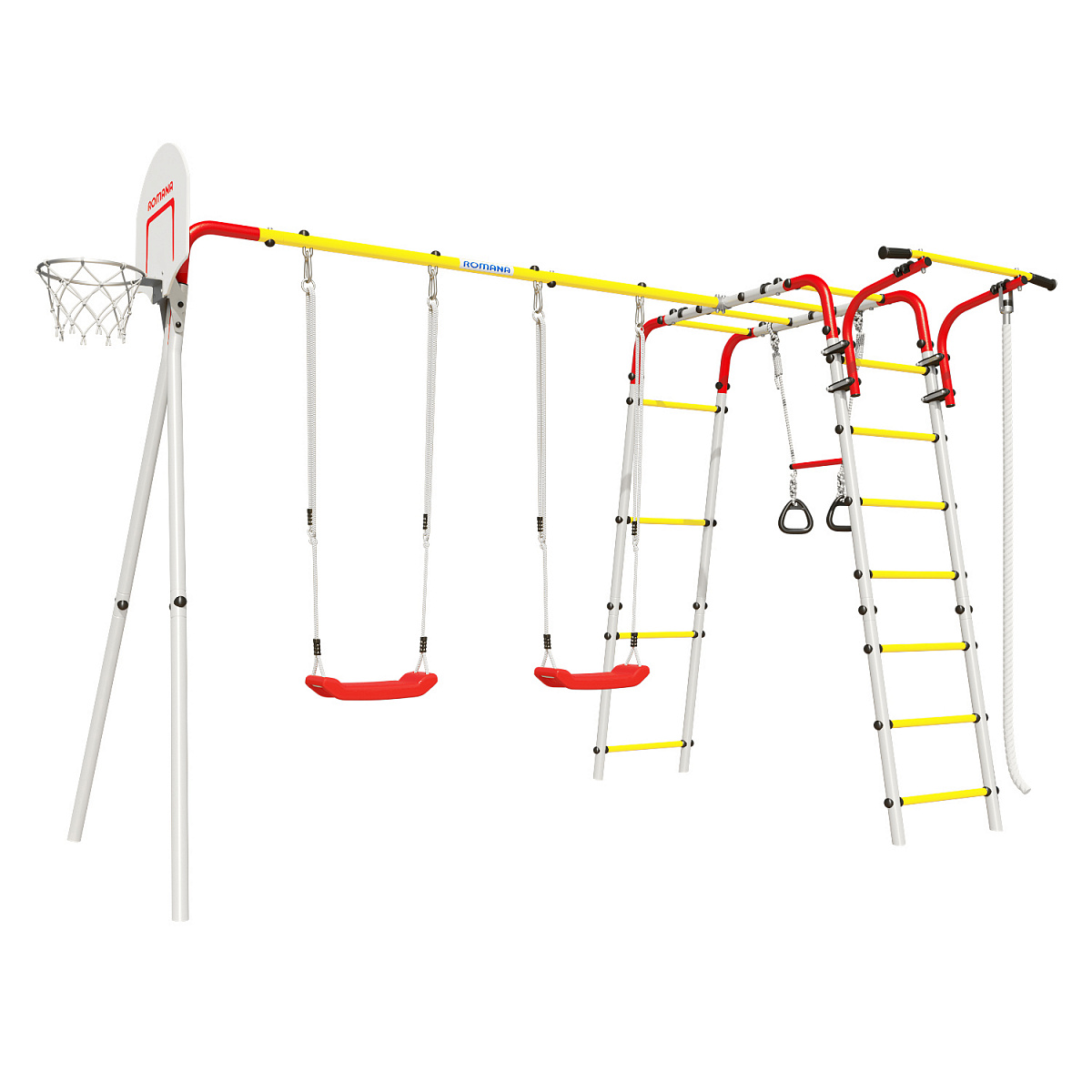Детский спортивный комплекс для дачи Romana Акробат-2 (пластиковые качели)