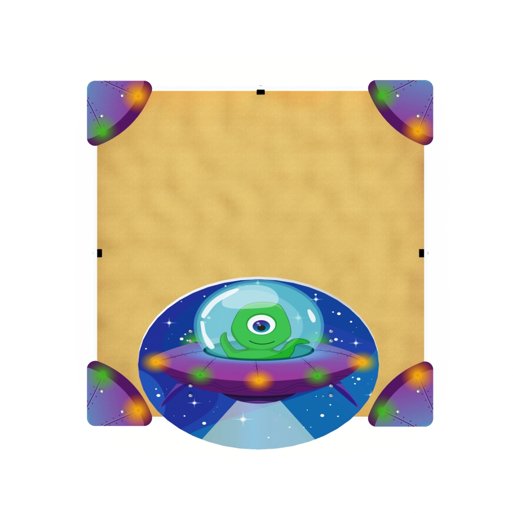 КОСМОПОРТ песочница средняя с навесом ИО 5.14.01