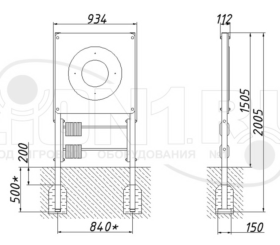 Стенка ZION для метания мяча М2 (СЭ161)