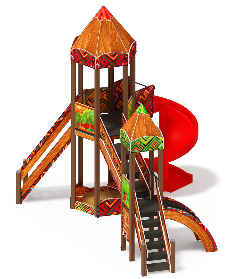 КАРАНДАШИ детский игровой комплекс ДИК 2.26.05-01.С (H=2000)