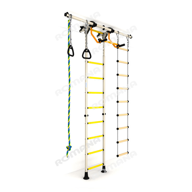 Детский спортивный комплекс ДСКМ "Карусель R55" (ДСКМ-2-8.06.Г5.410.01-12) белый антик/золото